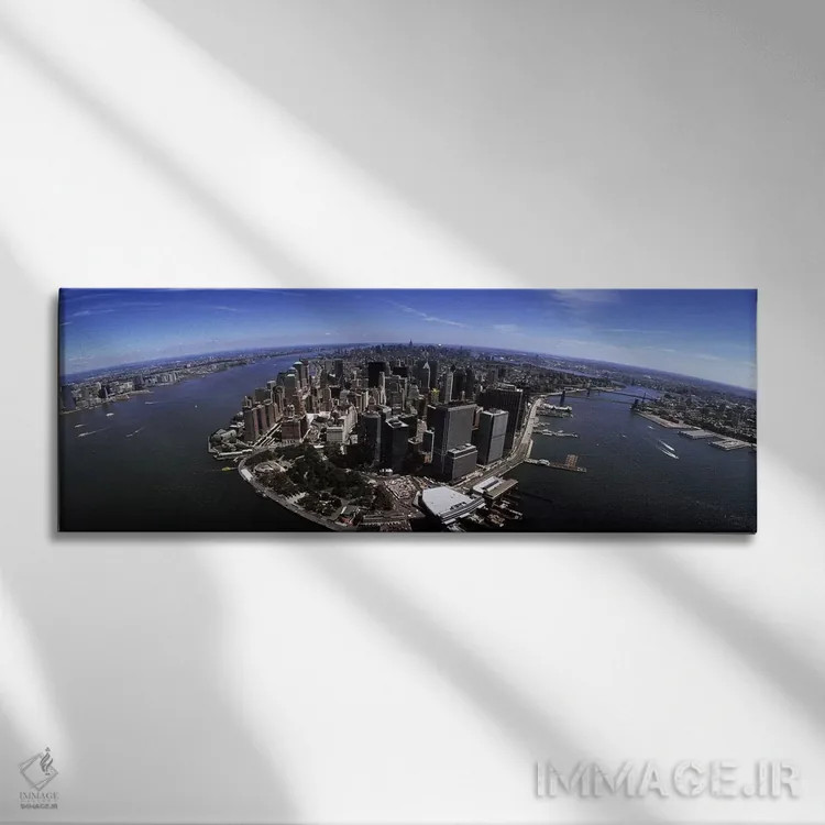 تابلو دکوراتیو New York City, New York State, USA,نمای هوایی از یک شهر… اثر پانورامیک ایمجز - نمای روبهرو روی دیوار