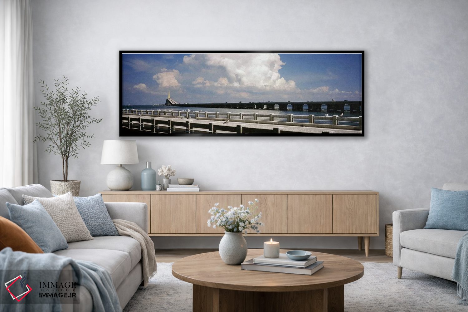 تابلو دکوراتیو Sunshine Skyway Bridge, Tampa Bay, Gulf of Mexico, Flor… اثر پانورامیک ایمجز - D4B
