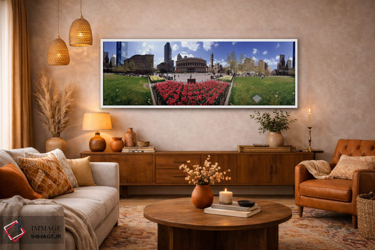 تابلو دکوراتیو Boston, Suffolk County, Massachusetts, USA,نمای ۳۶۰ درج… اثر پانورامیک ایمجز - D3W