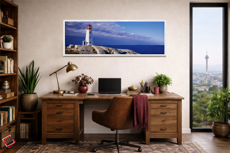 تابلو دکوراتیو Peggy's Cove, Nova Scotia, Canada,نمای زاویه پایین از ی… اثر پانورامیک ایمجز - D1W