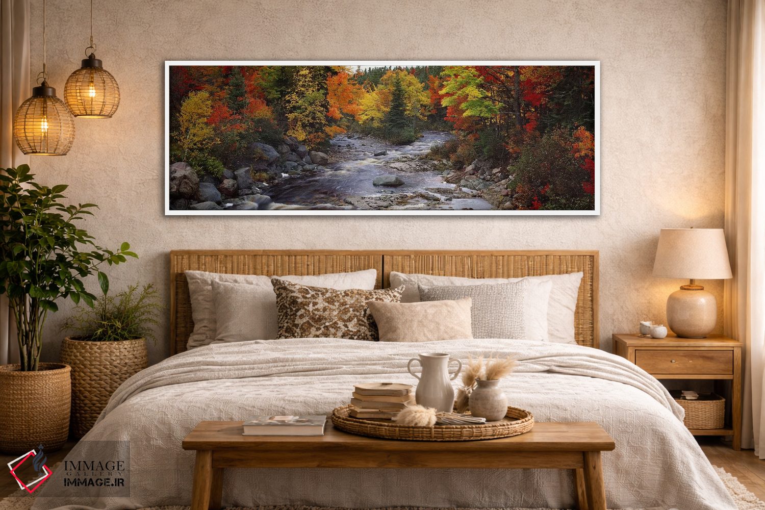 تابلو دکوراتیو Nova Scotia, Canada,جویباری با درختان در جنگلی در پاییز… اثر پانورامیک ایمجز - D5W