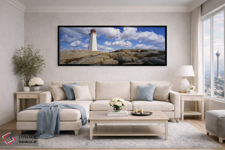 تابلو دکوراتیو Nova Scotia, Canada,نمای زاویه پایین از یک فانوس دریایی… اثر پانورامیک ایمجز - D6B