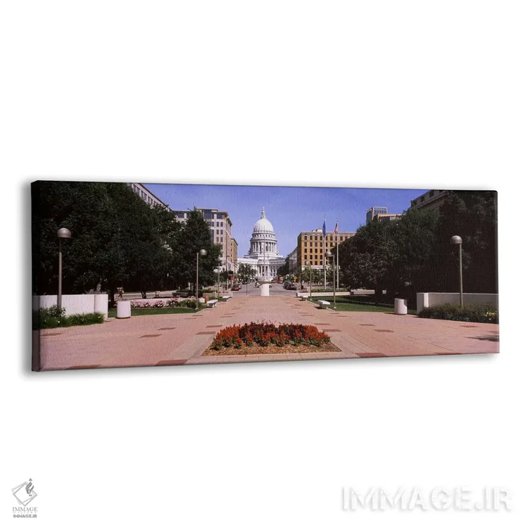 تابلو دکوراتیو Madison, Wisconsin, USA,مسیر پیاده رو منتهی به ساختمان… اثر پانورامیک ایمجز - نمای پرسپکتیو محصول