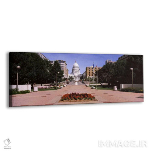 تابلو دکوراتیو Madison, Wisconsin, USA,مسیر پیاده رو منتهی به ساختمان… اثر پانورامیک ایمجز - نمای پرسپکتیو محصول