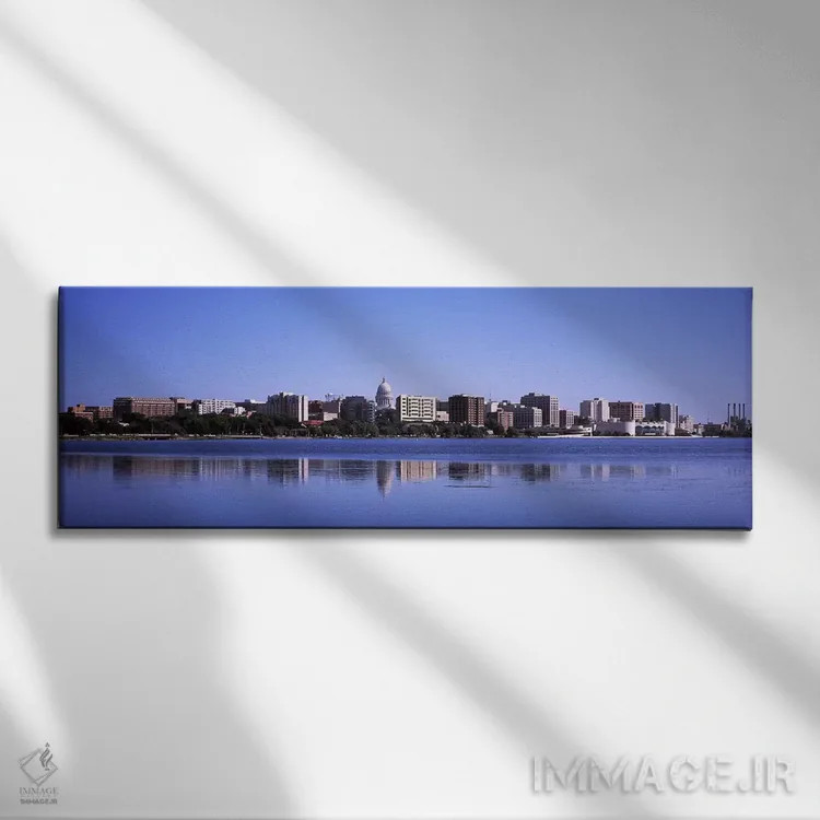 تابلو دکوراتیو Lake Monona, Madison, Dane County, Wisconsin, USA,ساختم… اثر پانورامیک ایمجز - نمای روبهرو روی دیوار