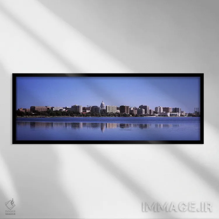 تابلو دکوراتیو Lake Monona, Madison, Dane County, Wisconsin, USA,ساختم… اثر پانورامیک ایمجز - نمای قابدار مشکی