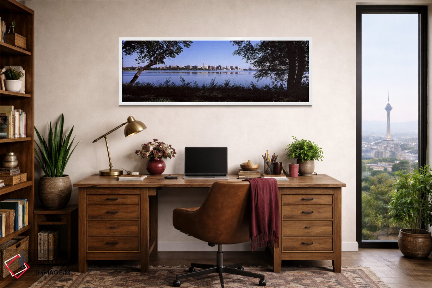 تابلو دکوراتیو Lake Monona, Madison, Dane County, Wisconsin, USA,ساختم… اثر پانورامیک ایمجز - D1W