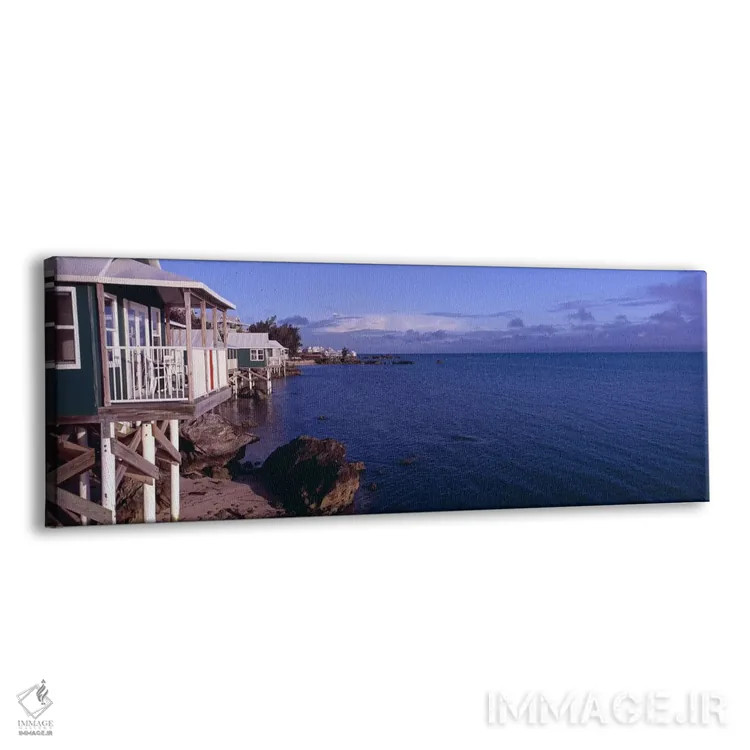 تابلو دکوراتیو کلبه های ساحلی، برمودا اثر پانورامیک ایمجز - نمای پرسپکتیو محصول