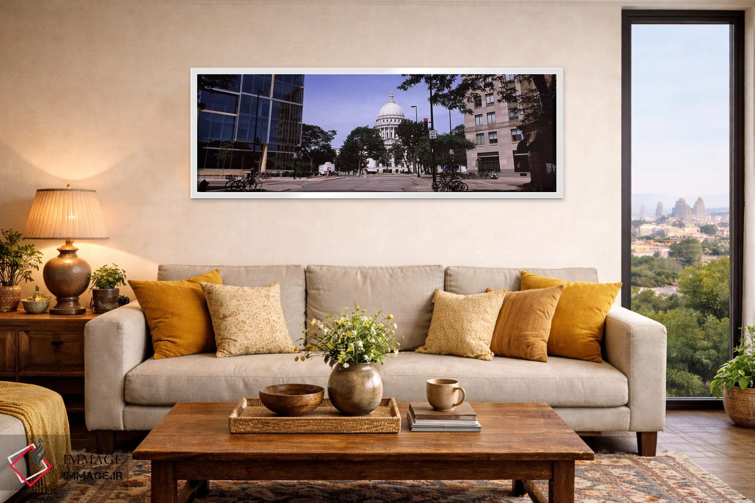 تابلو دکوراتیو Madison, Wisconsin, USA,ساختمان دولتی در شهر، ساختمان ک… اثر پانورامیک ایمجز - D4W