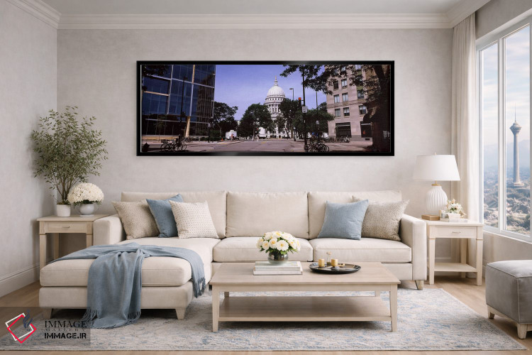 تابلو دکوراتیو Madison, Wisconsin, USA,ساختمان دولتی در شهر، ساختمان ک… اثر پانورامیک ایمجز - D6B