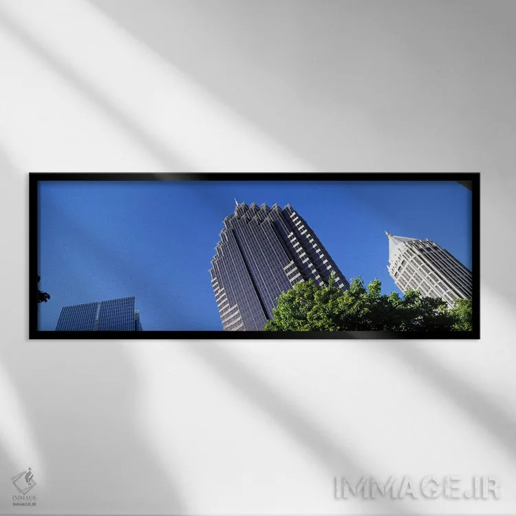 تابلو دکوراتیو Atlanta, Fulton County, Georgia, USA,آسمان خراش ها در ش… اثر پانورامیک ایمجز - نمای قابدار مشکی