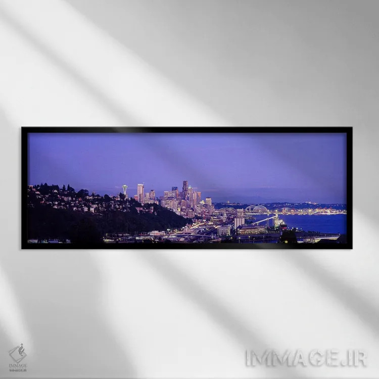 تابلو دکوراتیو Seattle, King County, Washington State, USA,منظره آسمان… اثر پانورامیک ایمجز - نمای قابدار مشکی