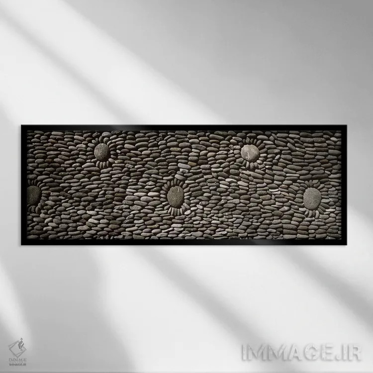 تابلو دکوراتیو Tulamben, Bali, Indonesia,دیوار تزئین شده معبد، تولامبن… اثر پانورامیک ایمجز - نمای قابدار مشکی