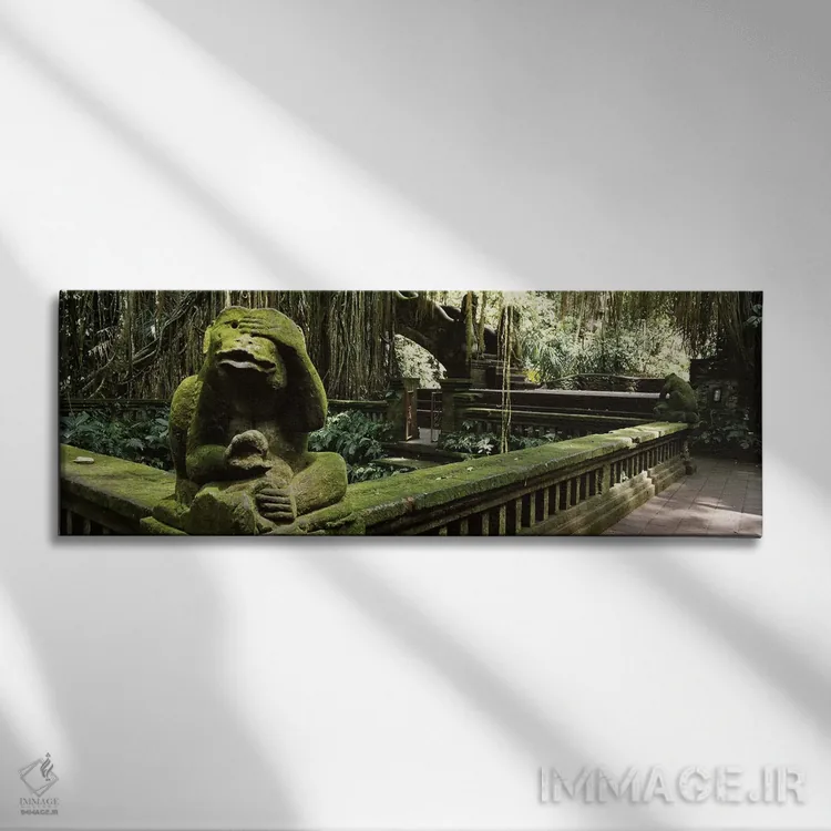 تابلو دکوراتیو Bathing Temple, Ubud Monkey Forest, Ubud, Bali, Indones… اثر پانورامیک ایمجز - نمای روبهرو روی دیوار