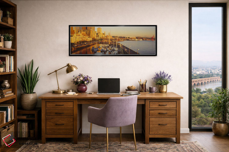 تابلو دکوراتیو Elliott Bay, Bell Harbor Marina, Seattle, King County… اثر پانورامیک ایمجز - D2B