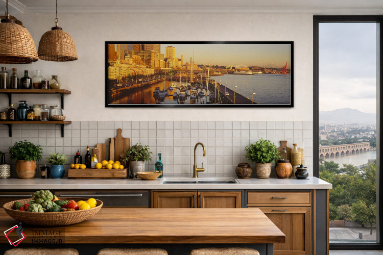 تابلو دکوراتیو Elliott Bay, Bell Harbor Marina, Seattle, King County… اثر پانورامیک ایمجز - D4B
