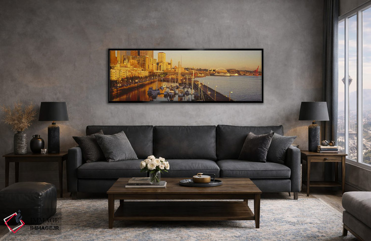 تابلو دکوراتیو Elliott Bay, Bell Harbor Marina, Seattle, King County… اثر پانورامیک ایمجز - D6B