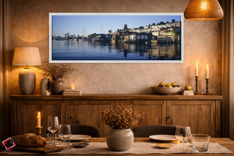 تابلو دکوراتیو Lake Union, Seattle, King County, Washington State, USA… اثر پانورامیک ایمجز - D3W