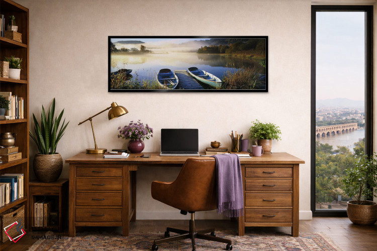 تابلو دکوراتیو Grasmere, Cumbria, England,قایق های پارویی در کنار دریا… اثر پانورامیک ایمجز - D2B