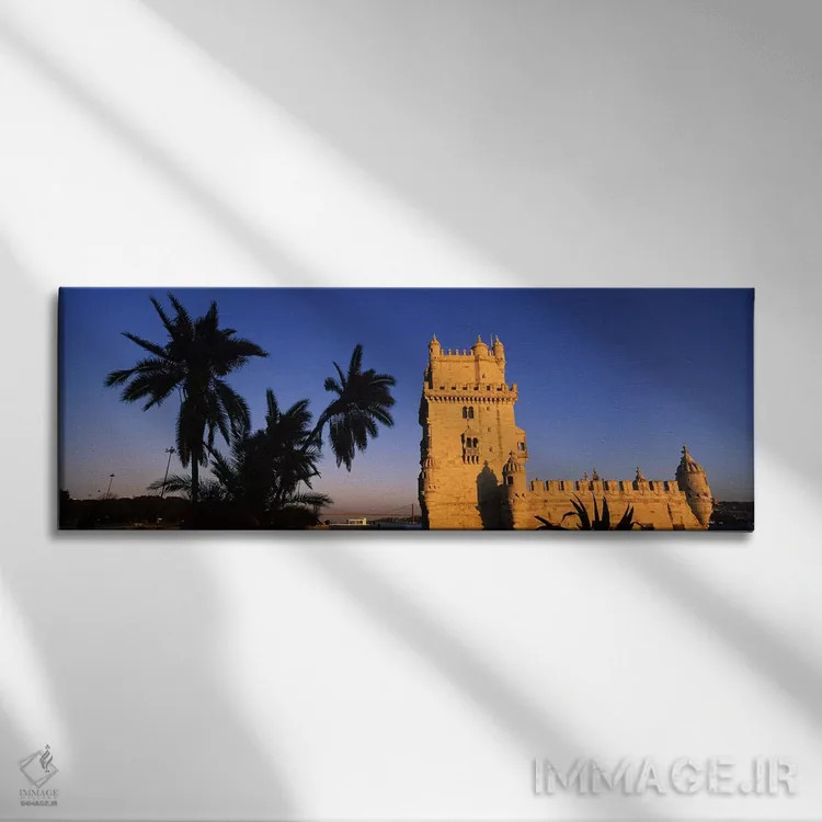 تابلو دکوراتیو Torre De Belem, Belem, Lisbon, Portugal,نمای زاویه پایی… اثر پانورامیک ایمجز - نمای روبهرو روی دیوار