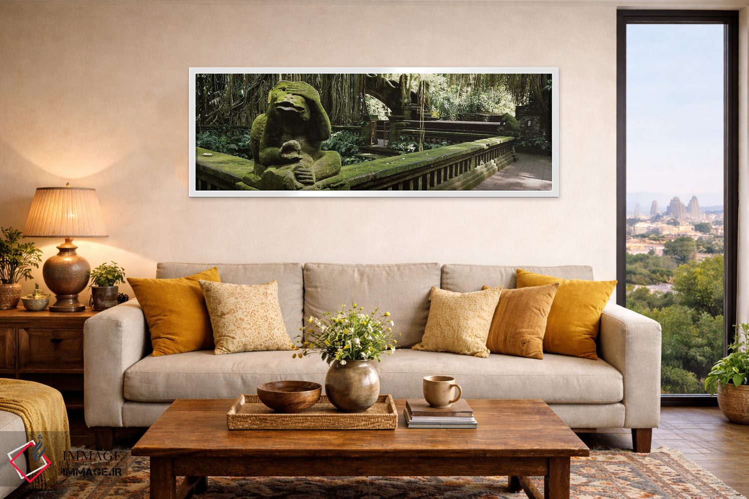 تابلو دکوراتیو Bathing Temple, Ubud Monkey Forest, Ubud, Bali, Indones… اثر پانورامیک ایمجز - D4W