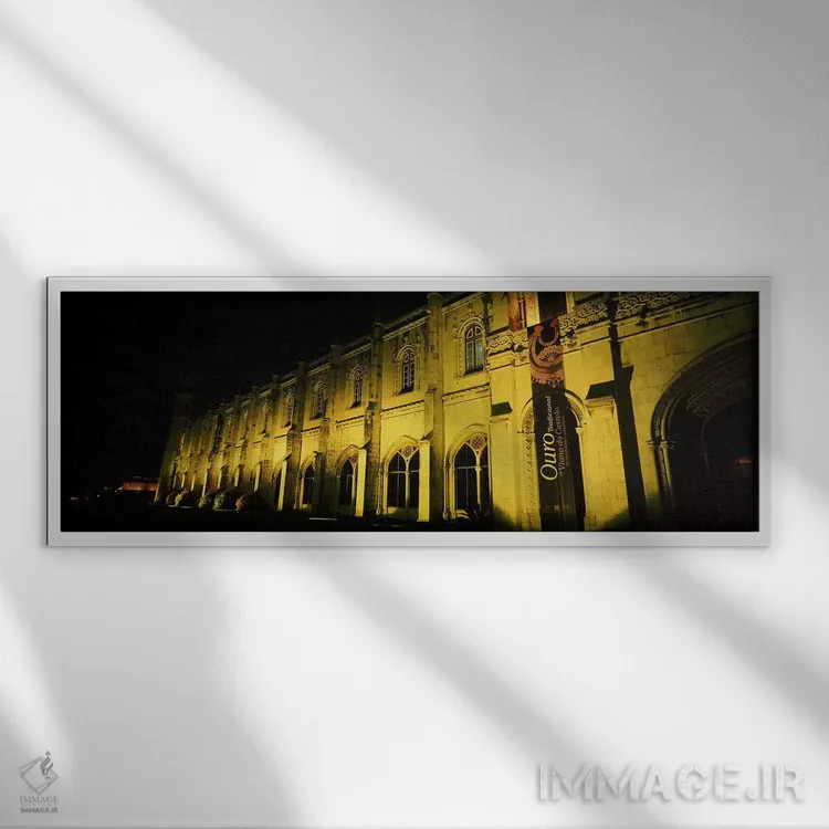 تابلو دکوراتیو Mosteiro Dos Jeronimos, Belem, Lisbon, Portugal,نمای زا… اثر پانورامیک ایمجز - نمای قابدار سفید