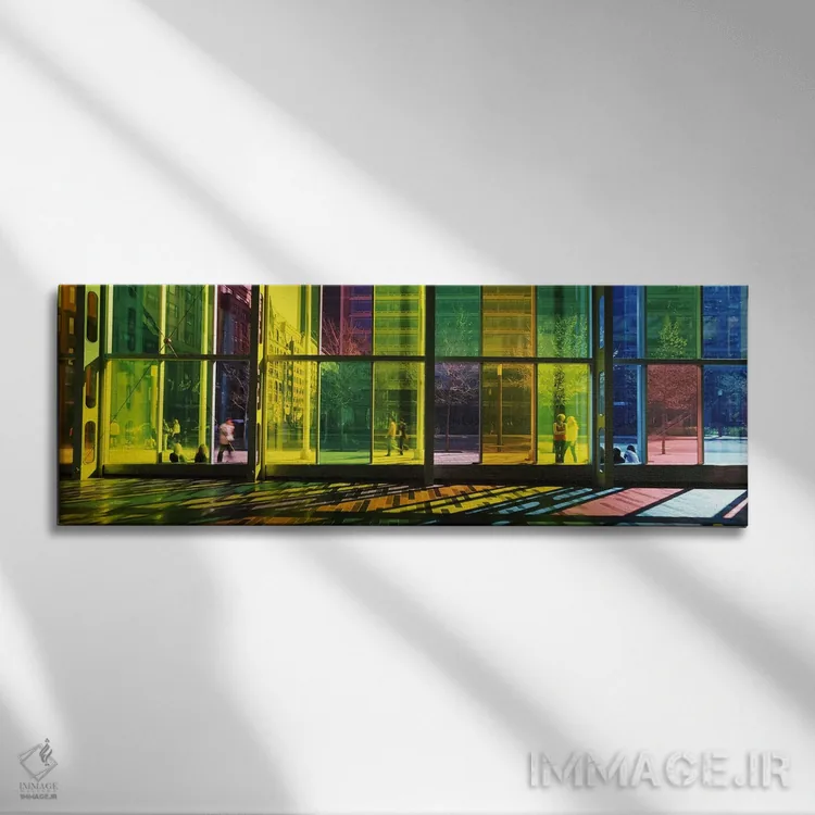 تابلو دکوراتیو Palais des congres de Montreal, Villa-Marie, Montreal… اثر پانورامیک ایمجز - نمای روبهرو روی دیوار