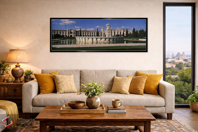 تابلو دکوراتیو Mosteiro Dos Jeronimos, Belem, Lisbon, Portugal,نمای خا… اثر پانورامیک ایمجز - D6B