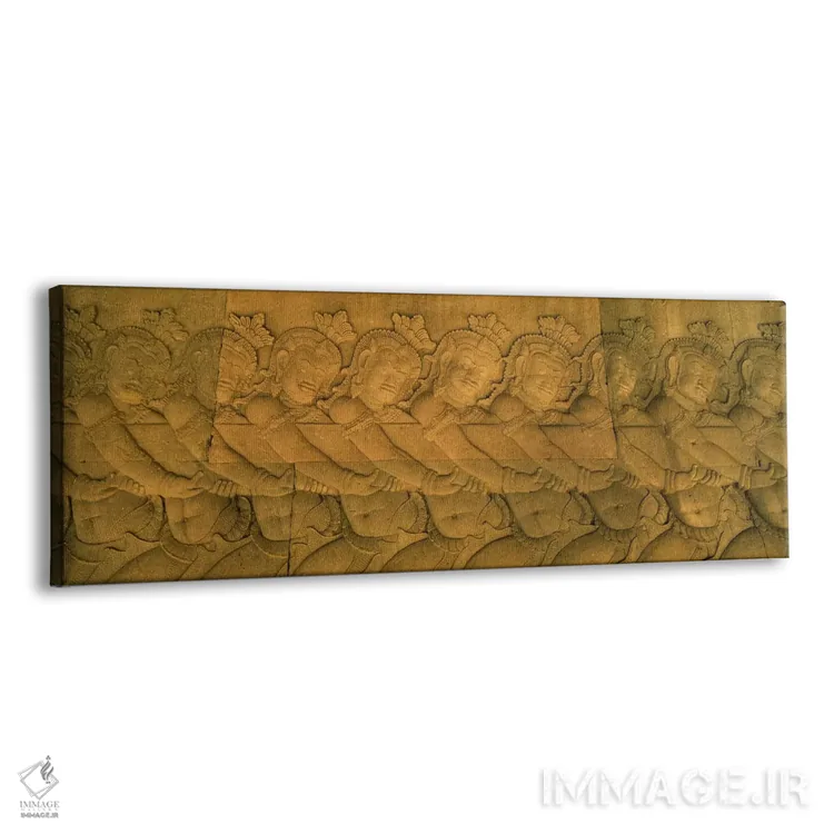تابلو دکوراتیو Angkor Wat, Angkor, Cambodia #2,نقش برجسته در یک معبد… اثر پانورامیک ایمجز - نمای پرسپکتیو محصول