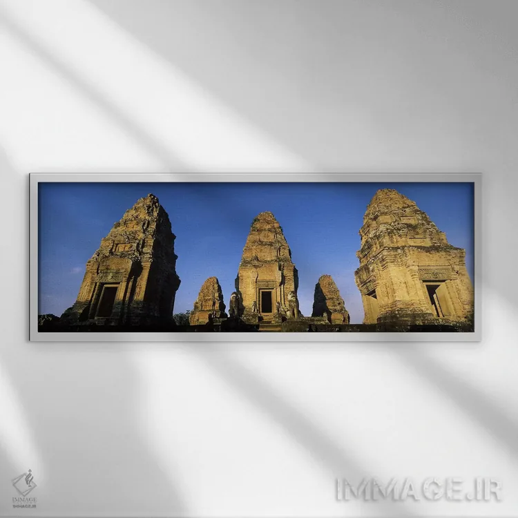 تابلو دکوراتیو Pre Rup, Angkor, Cambodia,نمای زاویه پایین از یک معبد… اثر پانورامیک ایمجز - نمای قابدار سفید