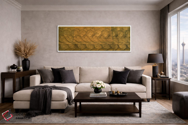 تابلو دکوراتیو Angkor Wat, Angkor, Cambodia #2,نقش برجسته در یک معبد… اثر پانورامیک ایمجز - D3W