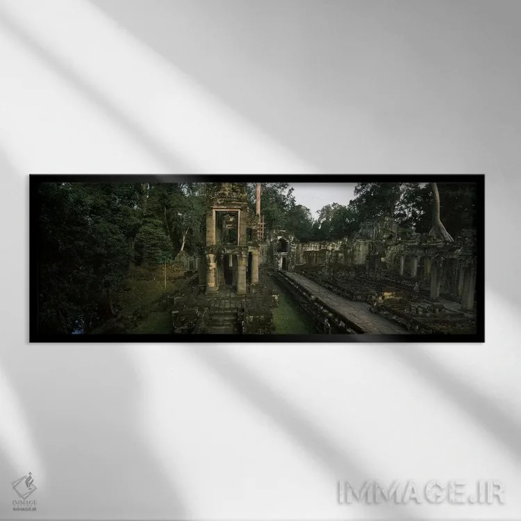 تابلو دکوراتیو Preah Khan, Angkor, Cambodia #2,ویرانه های یک معبد، پری… اثر پانورامیک ایمجز - نمای قابدار مشکی