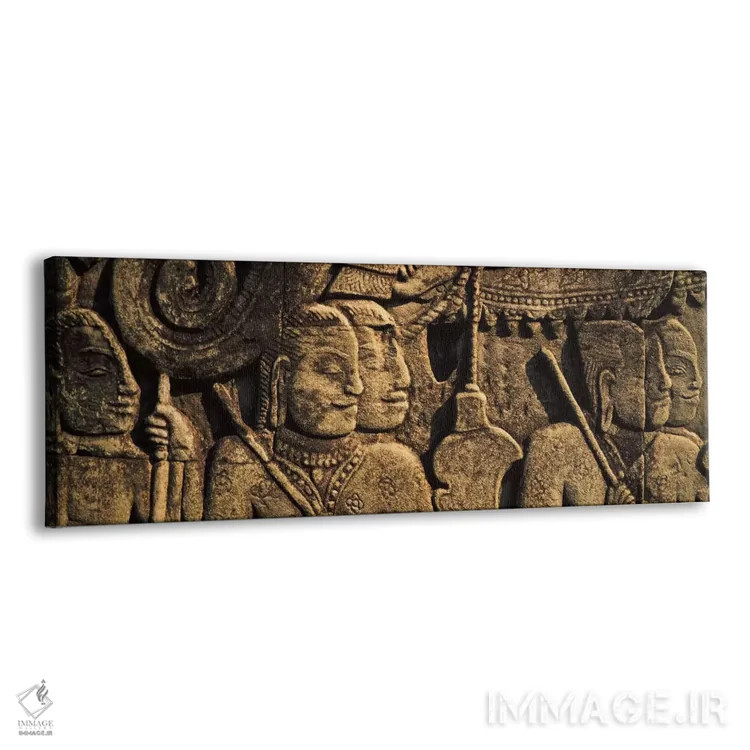 تابلو دکوراتیو Bayon Temple, Angkor, Cambodia,مجسمه ها در یک معبد، معب… اثر پانورامیک ایمجز - نمای پرسپکتیو محصول