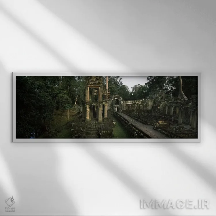 تابلو دکوراتیو Preah Khan, Angkor, Cambodia #2,ویرانه های یک معبد، پری… اثر پانورامیک ایمجز - نمای قابدار سفید