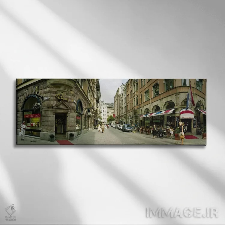 تابلو دکوراتیو Biblioteksgatan and Master Samuelsgatan streets, Stockh… اثر پانورامیک ایمجز - نمای روبهرو روی دیوار