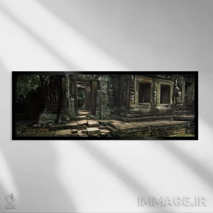 تابلو دکوراتیو Banteay Kdei, Angkor, Cambodia,ویرانه های معبد بانتئی ک… اثر پانورامیک ایمجز - نمای قابدار مشکی