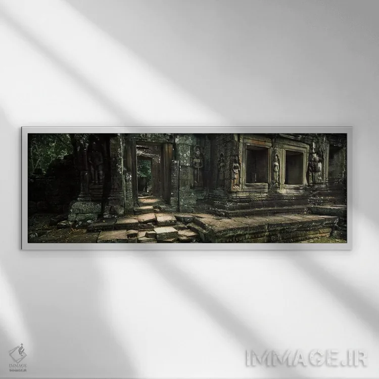 تابلو دکوراتیو Banteay Kdei, Angkor, Cambodia,ویرانه های معبد بانتئی ک… اثر پانورامیک ایمجز - نمای قابدار سفید