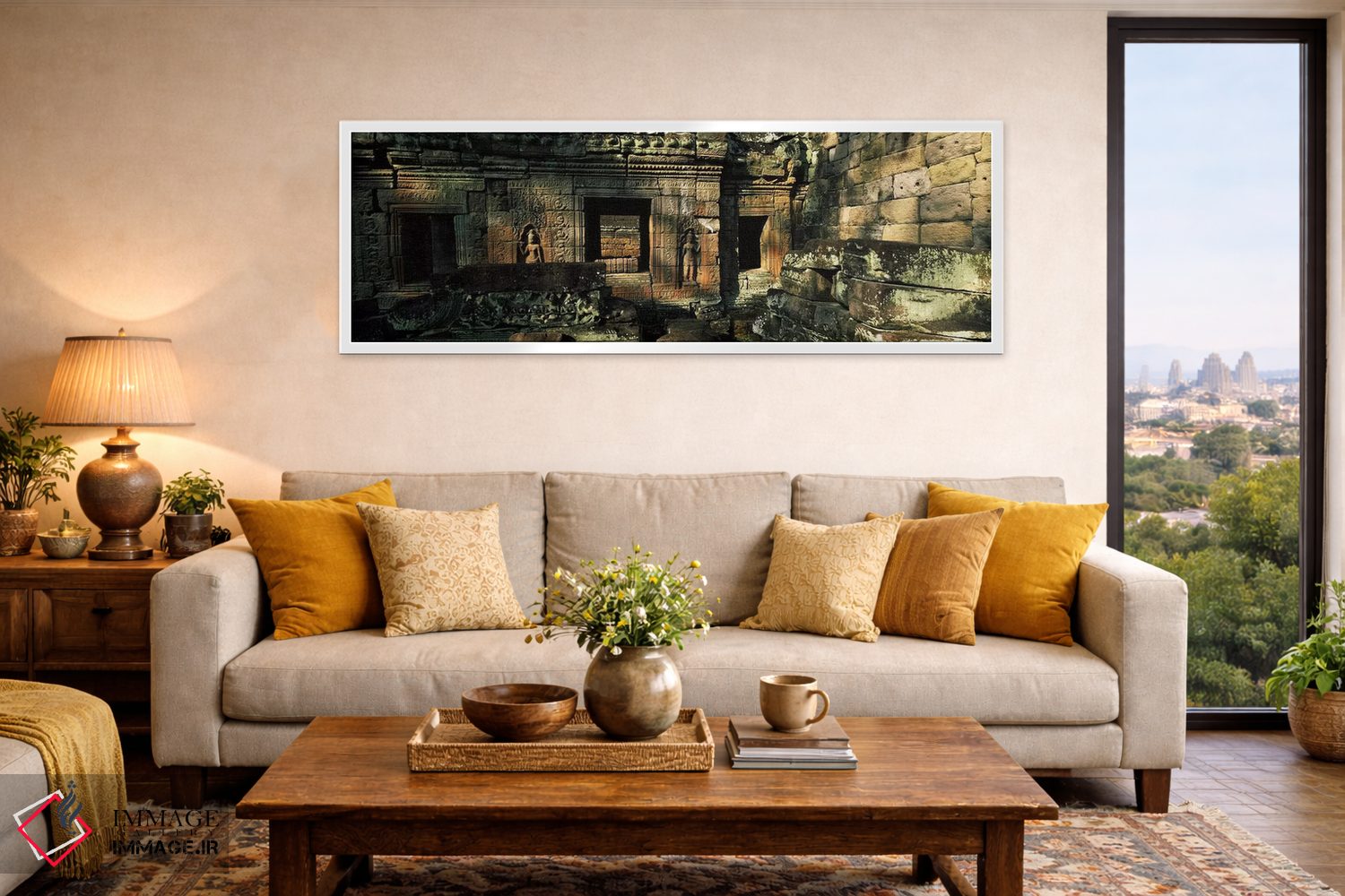 تابلو دکوراتیو Preah Khan, Angkor, Cambodia,ویرانه های یک معبد، پریه خ… اثر پانورامیک ایمجز - D4W