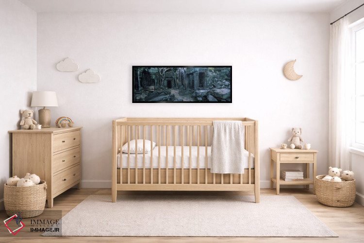 تابلو دکوراتیو Ta Prohm Temple, Angkor, Cambodia,ریشه های درخت روییده… اثر پانورامیک ایمجز - D5B