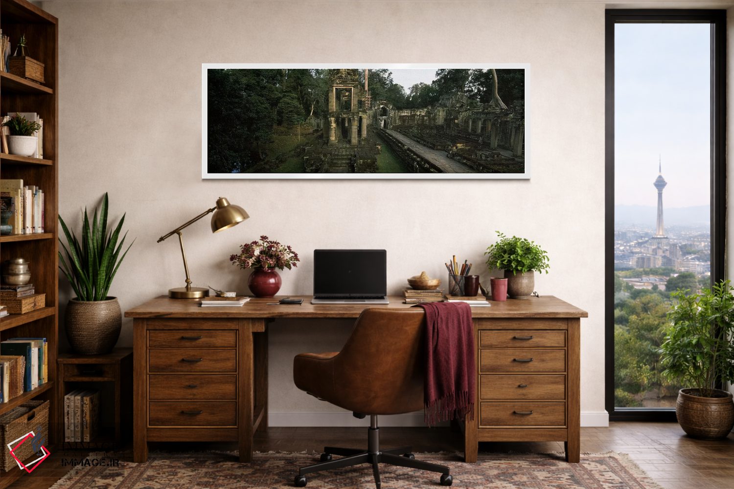 تابلو دکوراتیو Preah Khan, Angkor, Cambodia #2,ویرانه های یک معبد، پری… اثر پانورامیک ایمجز - D1W