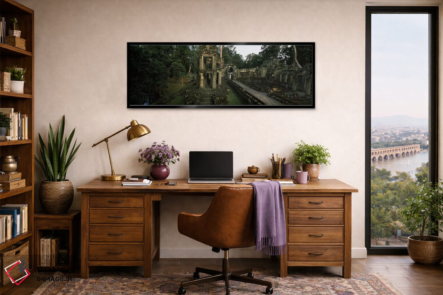 تابلو دکوراتیو Preah Khan, Angkor, Cambodia #2,ویرانه های یک معبد، پری… اثر پانورامیک ایمجز - D3B