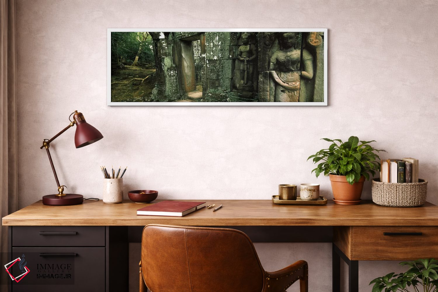 تابلو دکوراتیو Angkor, Cambodia,ویرانه های معبد بانتئی کدی، انگکور، کا… اثر پانورامیک ایمجز - D3W