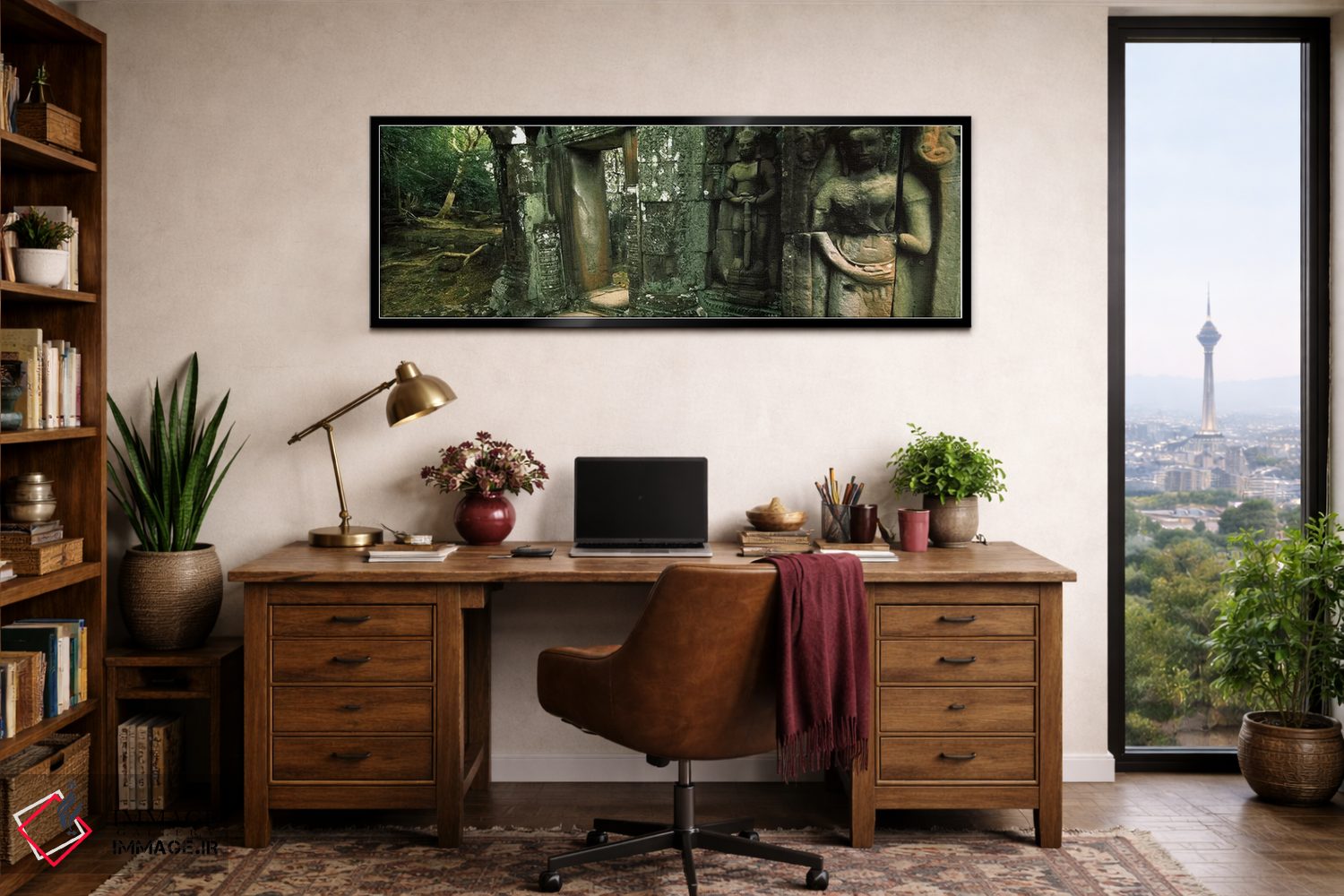 تابلو دکوراتیو Angkor, Cambodia,ویرانه های معبد بانتئی کدی، انگکور، کا… اثر پانورامیک ایمجز - D2B