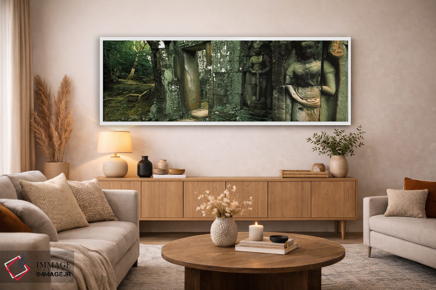 تابلو دکوراتیو Angkor, Cambodia,ویرانه های معبد بانتئی کدی، انگکور، کا… اثر پانورامیک ایمجز - D4W