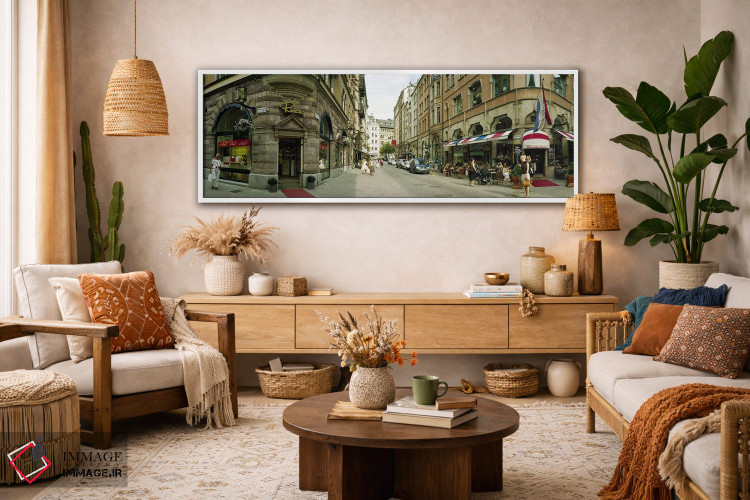 تابلو دکوراتیو Biblioteksgatan and Master Samuelsgatan streets, Stockh… اثر پانورامیک ایمجز - D3W