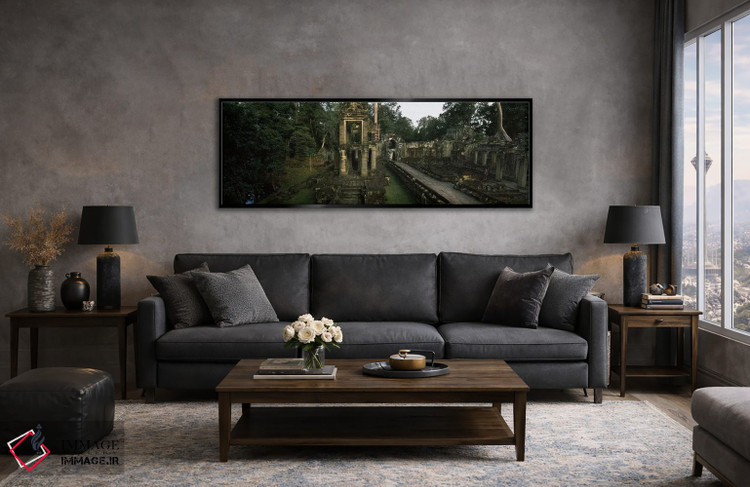 تابلو دکوراتیو Preah Khan, Angkor, Cambodia #2,ویرانه های یک معبد، پری… اثر پانورامیک ایمجز - D6B