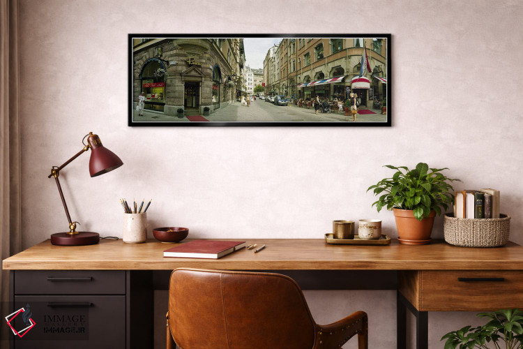 تابلو دکوراتیو Biblioteksgatan and Master Samuelsgatan streets, Stockh… اثر پانورامیک ایمجز - D4B