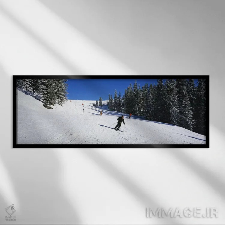 تابلو دکوراتیو Kitzbuhel, Westendorf, Tirol, Austria,گردشگران اسکی باز… اثر پانورامیک ایمجز - نمای قابدار مشکی