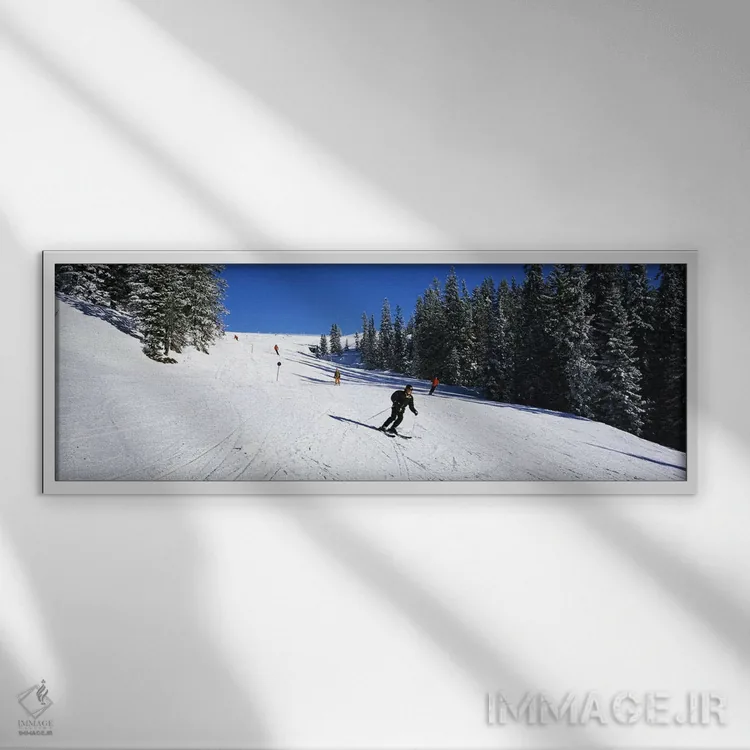 تابلو دکوراتیو Kitzbuhel, Westendorf, Tirol, Austria,گردشگران اسکی باز… اثر پانورامیک ایمجز - نمای قابدار سفید