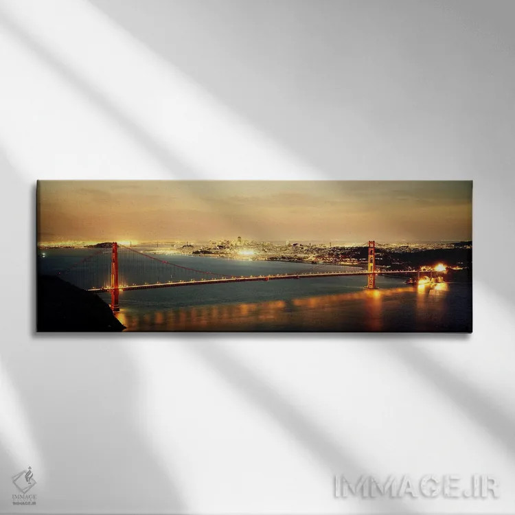 تابلو دکوراتیو Golden Gate Bridge, San Francisco Bay, San Francisco, C… اثر پانورامیک ایمجز - نمای روبهرو روی دیوار